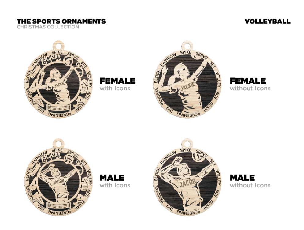 Volleyball - Sports Ornaments