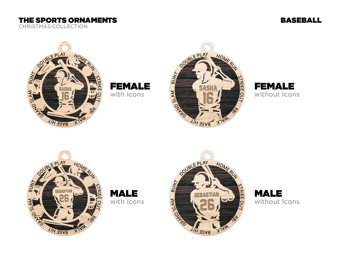 Baseball & Softball & Catcher - Sports Ornaments