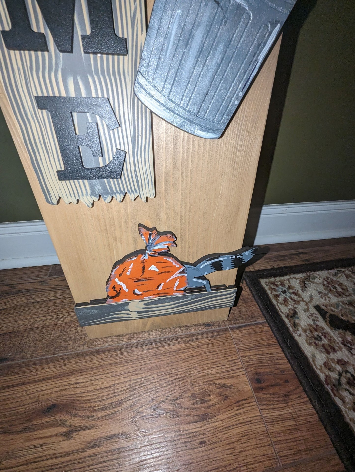 Raccoon Zone Door Leaner