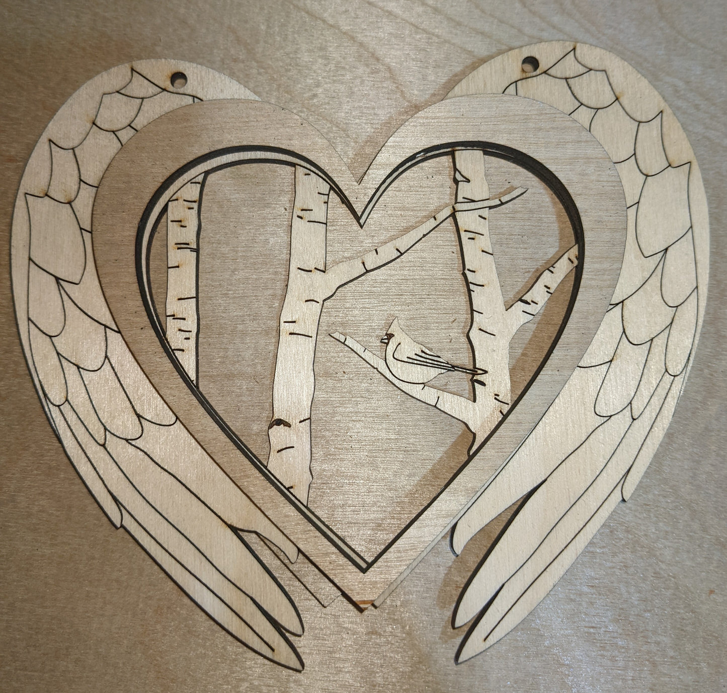 Cardinal Angel Wings Memorial Ornament