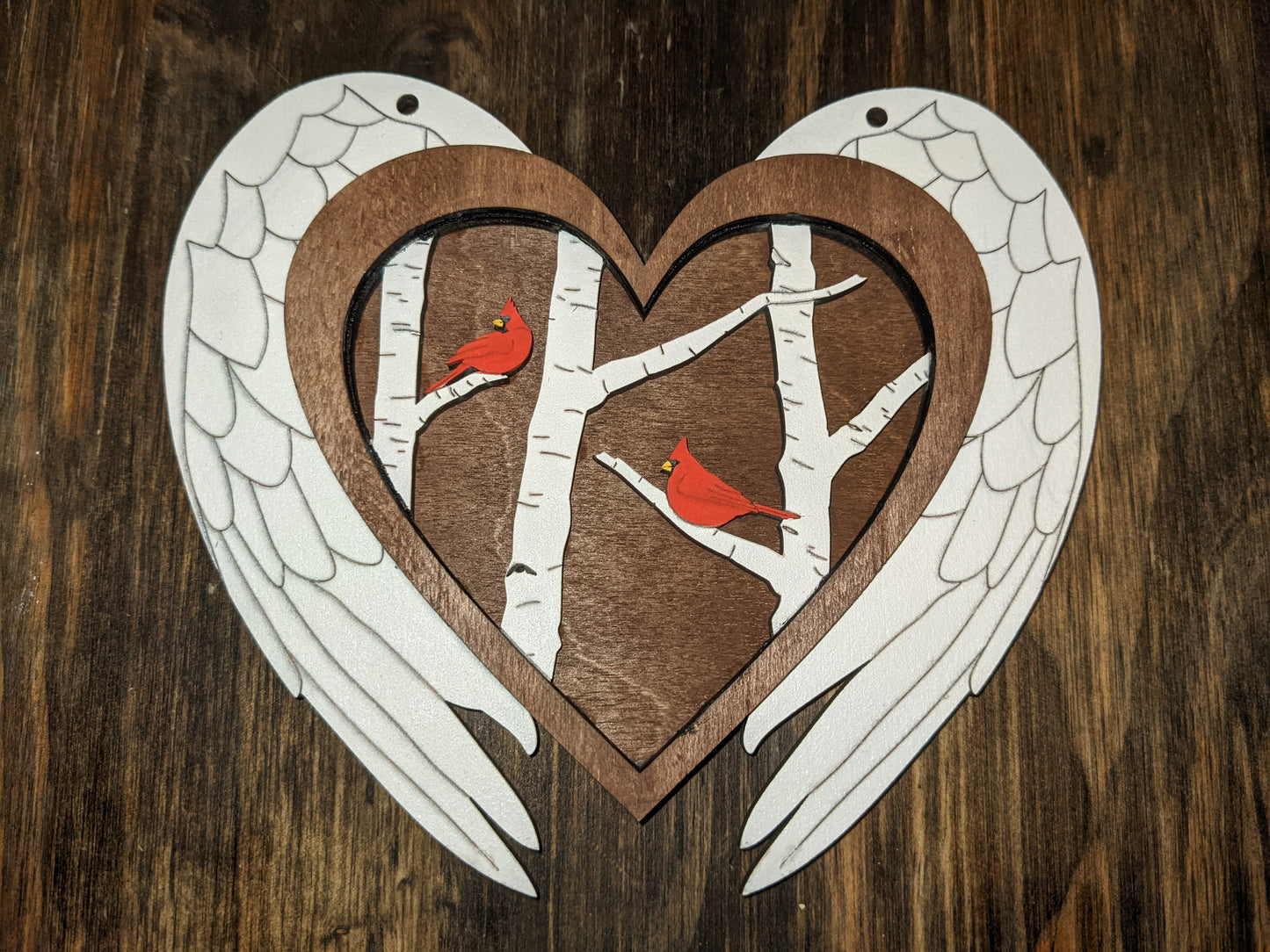 Cardinal Angel Wings Memorial Ornament