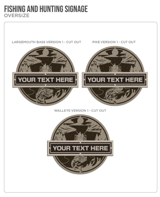 Fishing and Hunting Signage - Hunter or Fisherman Man Cave Signs