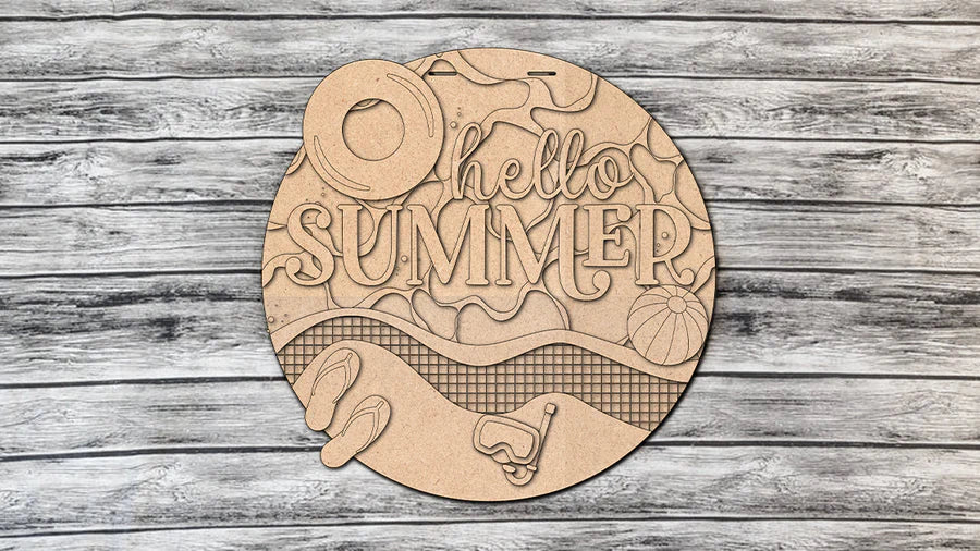 Hello Summer at the Pool or Beachside Door