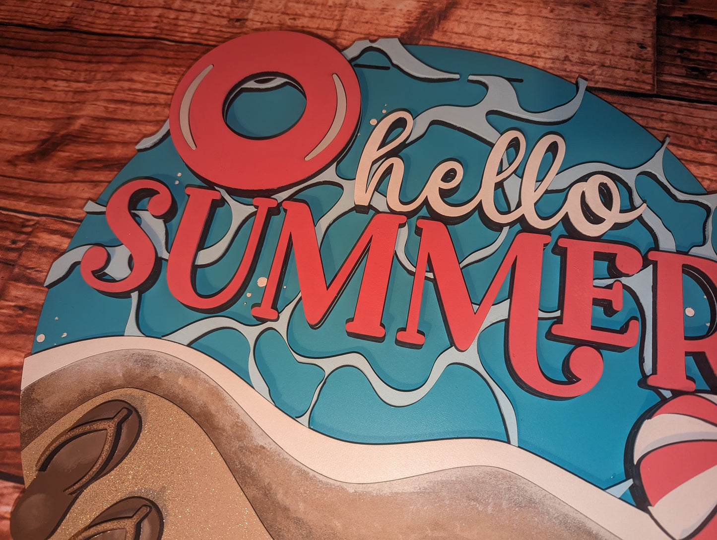 Hello Summer at the Pool or Beachside Door