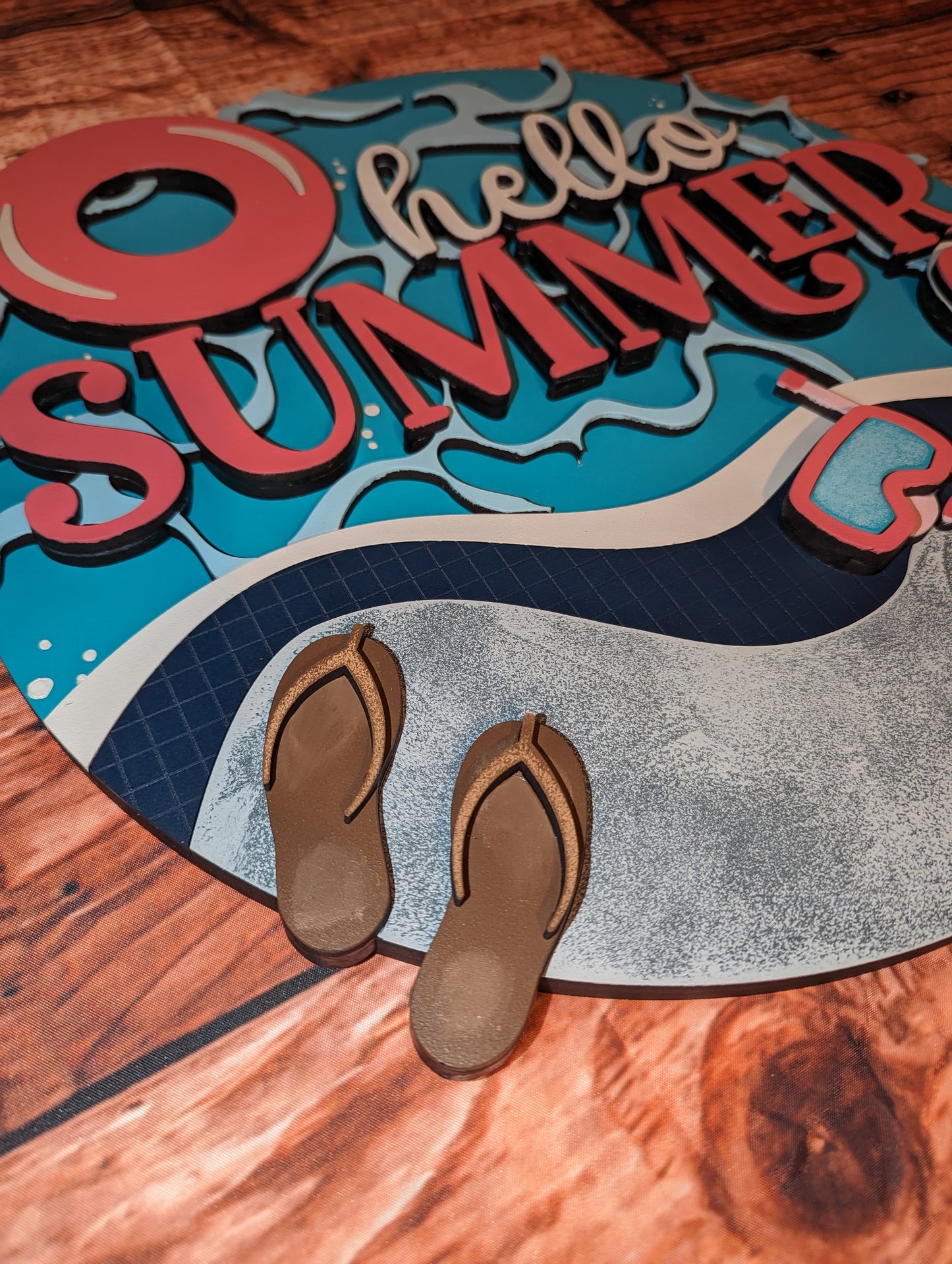 Hello Summer at the Pool or Beachside Door