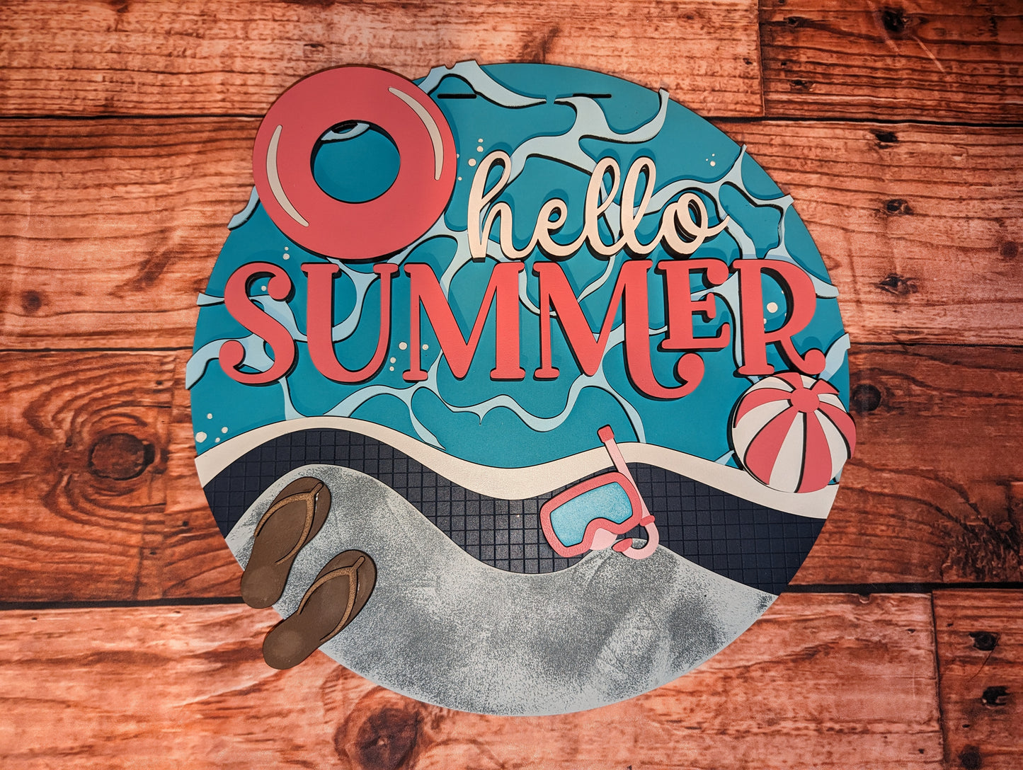 Hello Summer at the Pool or Beachside Door