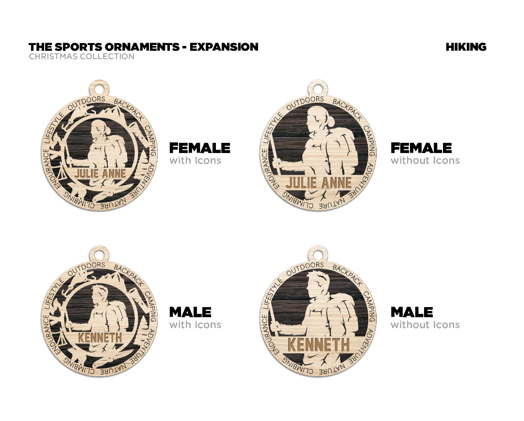 Camping & Hiking - Sports Ornaments
