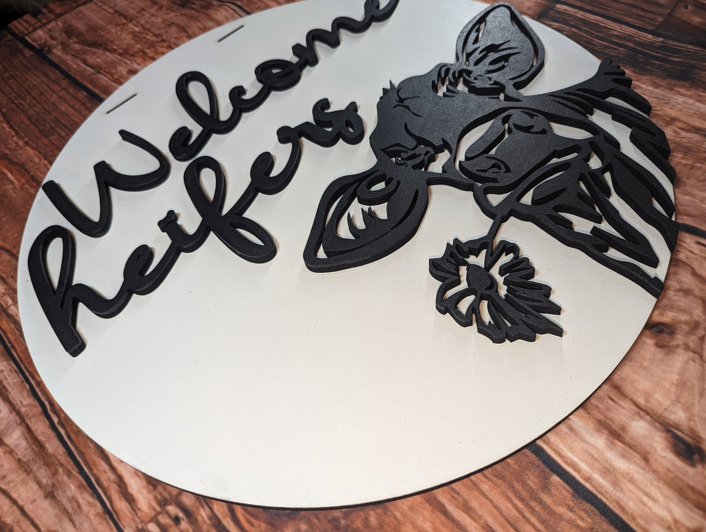 Welcome Heifer Door Sign