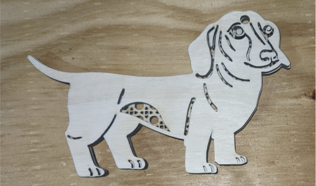 Boho Rattan Dachshund: Ornament, Keychain, Car Charm, Magnet