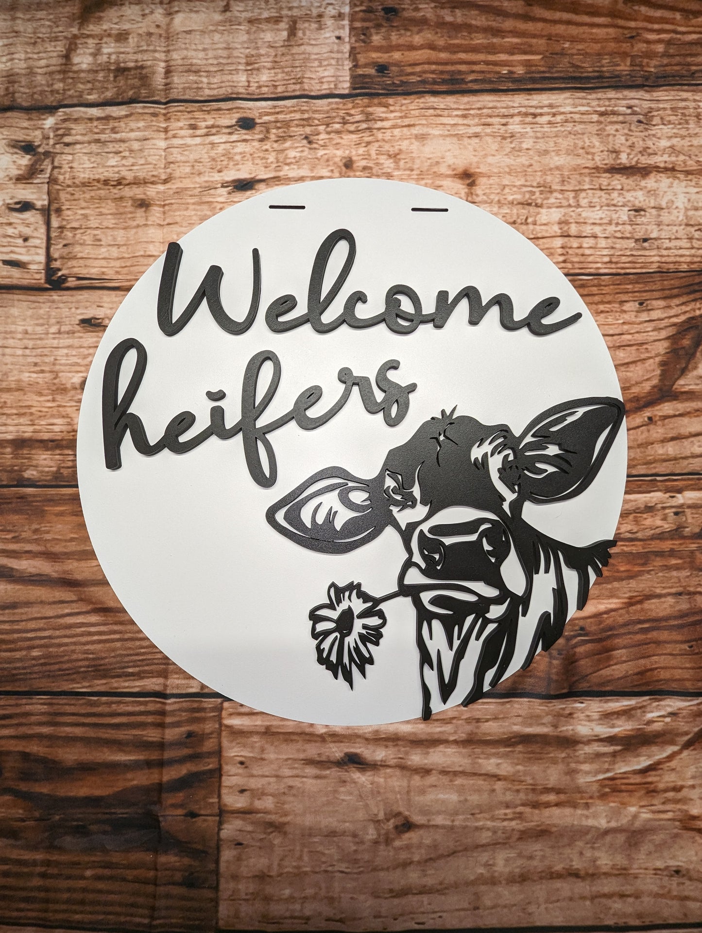 Welcome Heifer Door Sign