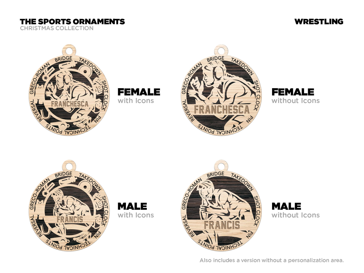 Wrestling - Sports Ornaments