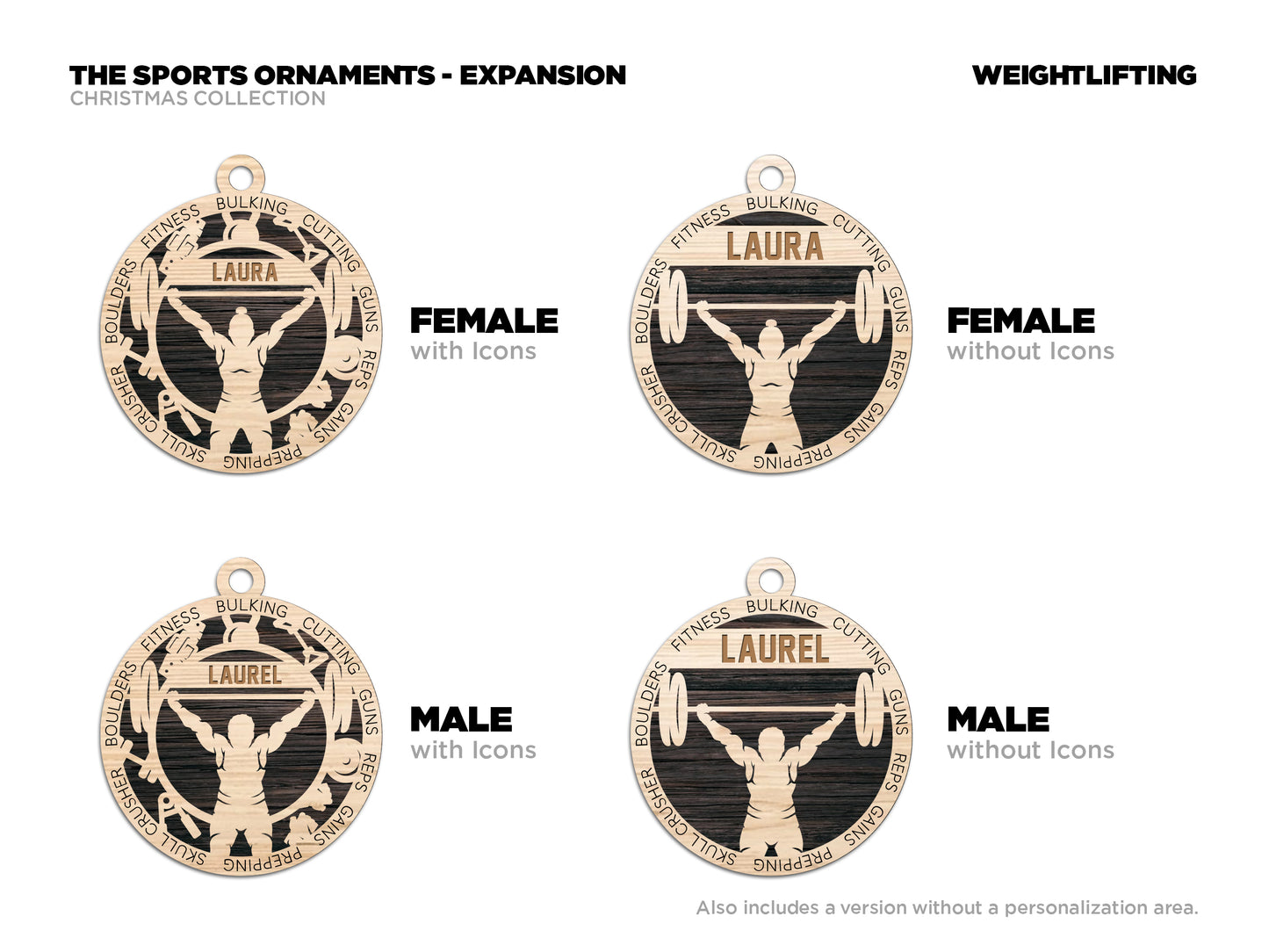 Weight Lifting - Sports Ornaments