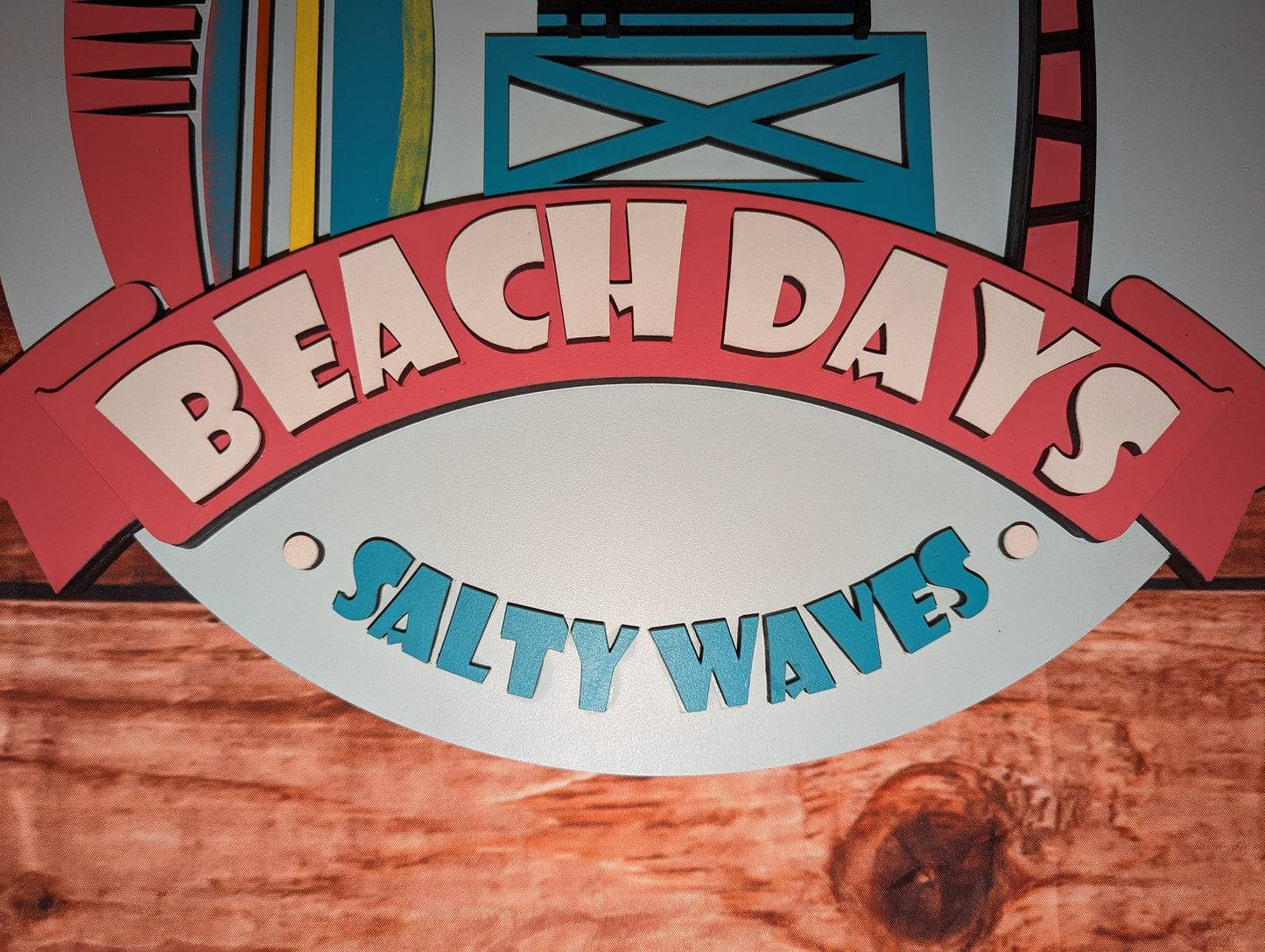 Beach Days Sunrays Salty Waves Door Sign