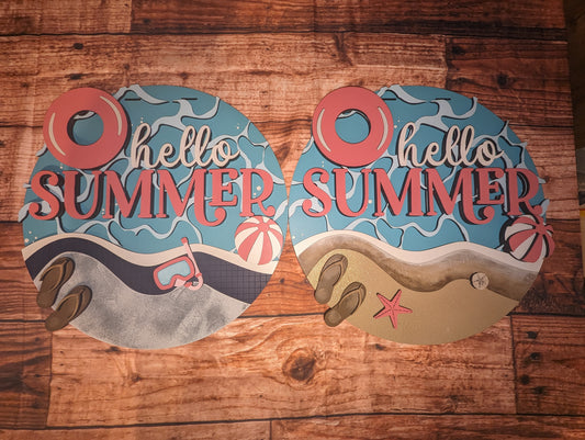 Hello Summer at the Pool or Beachside Door
