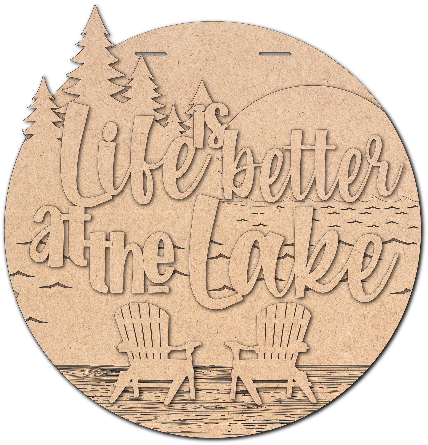 Life is Better at the Lake Door Sign