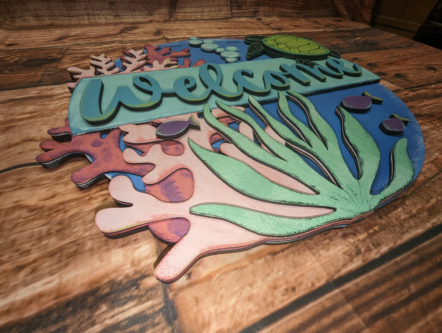 Welcome Sea Turtle Door Sign