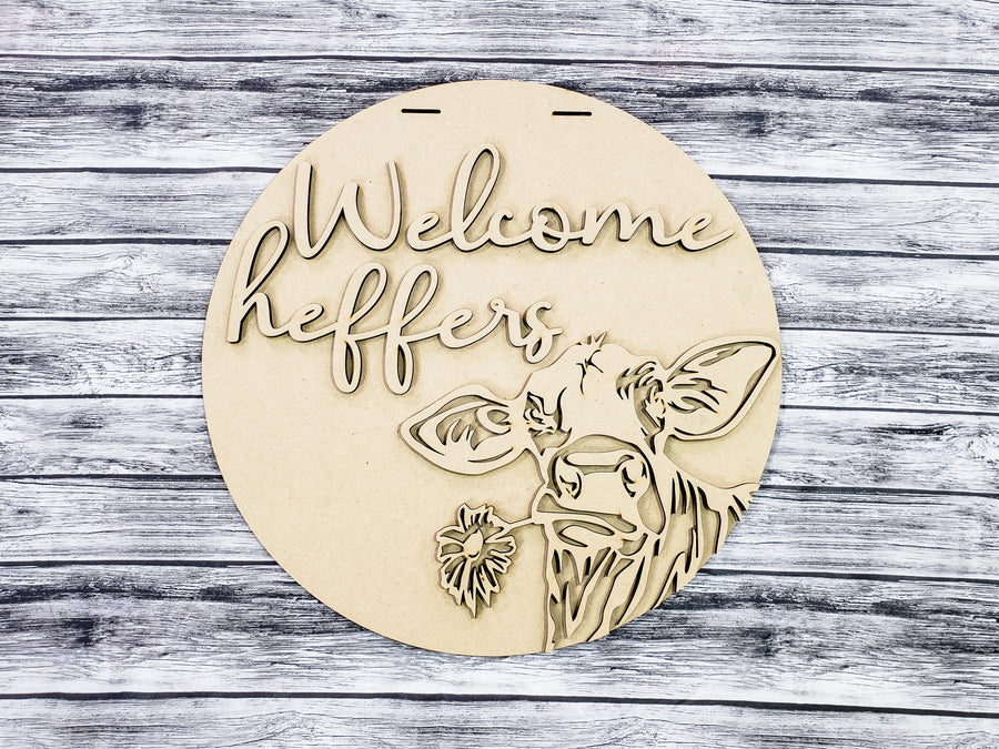 Welcome Heifer Door Sign