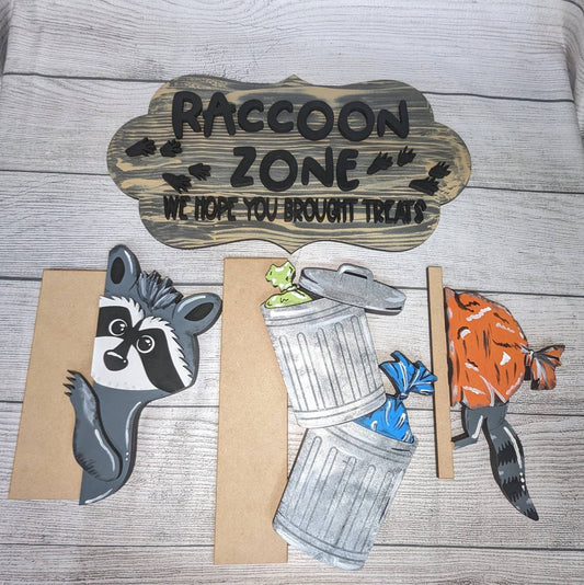 Raccoon Zone Door Leaner