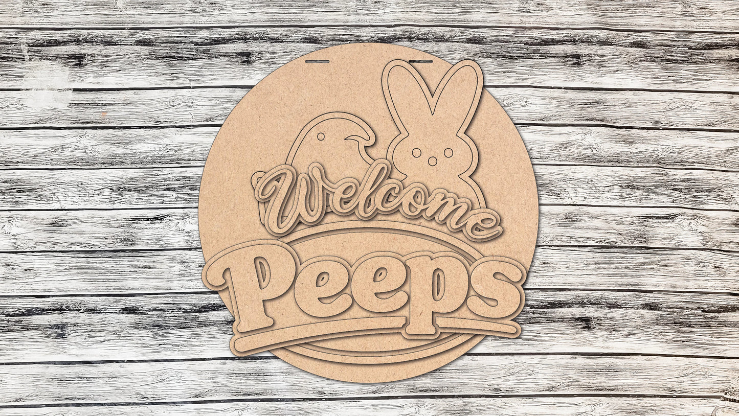 Welcome PEEPS Door Sign