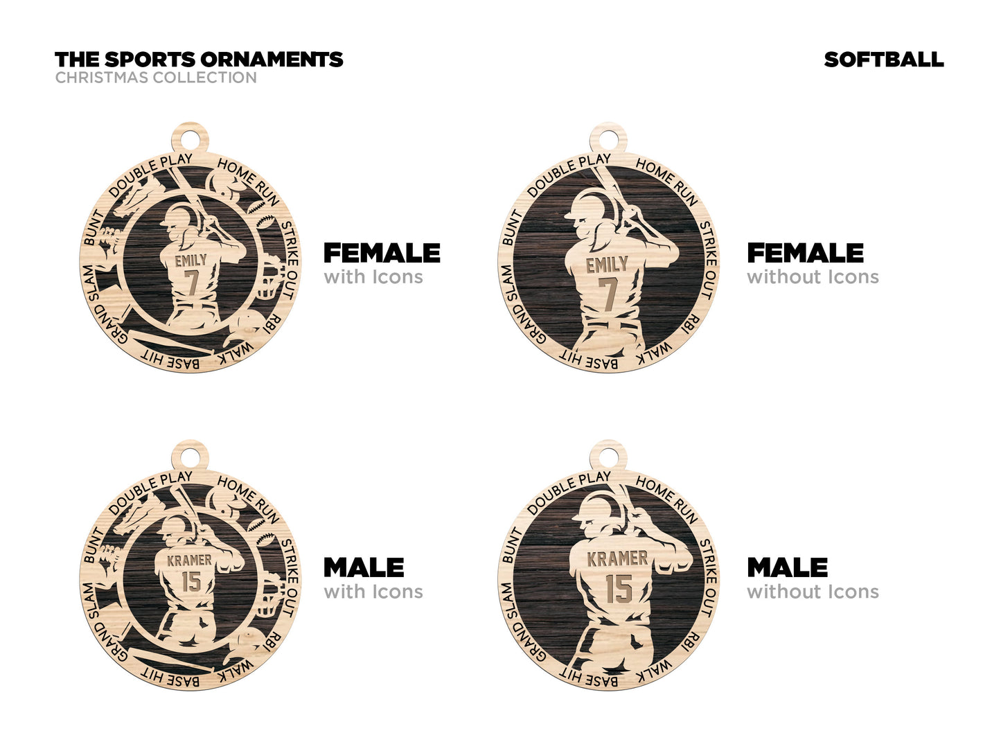 Baseball & Softball & Catcher - Sports Ornaments
