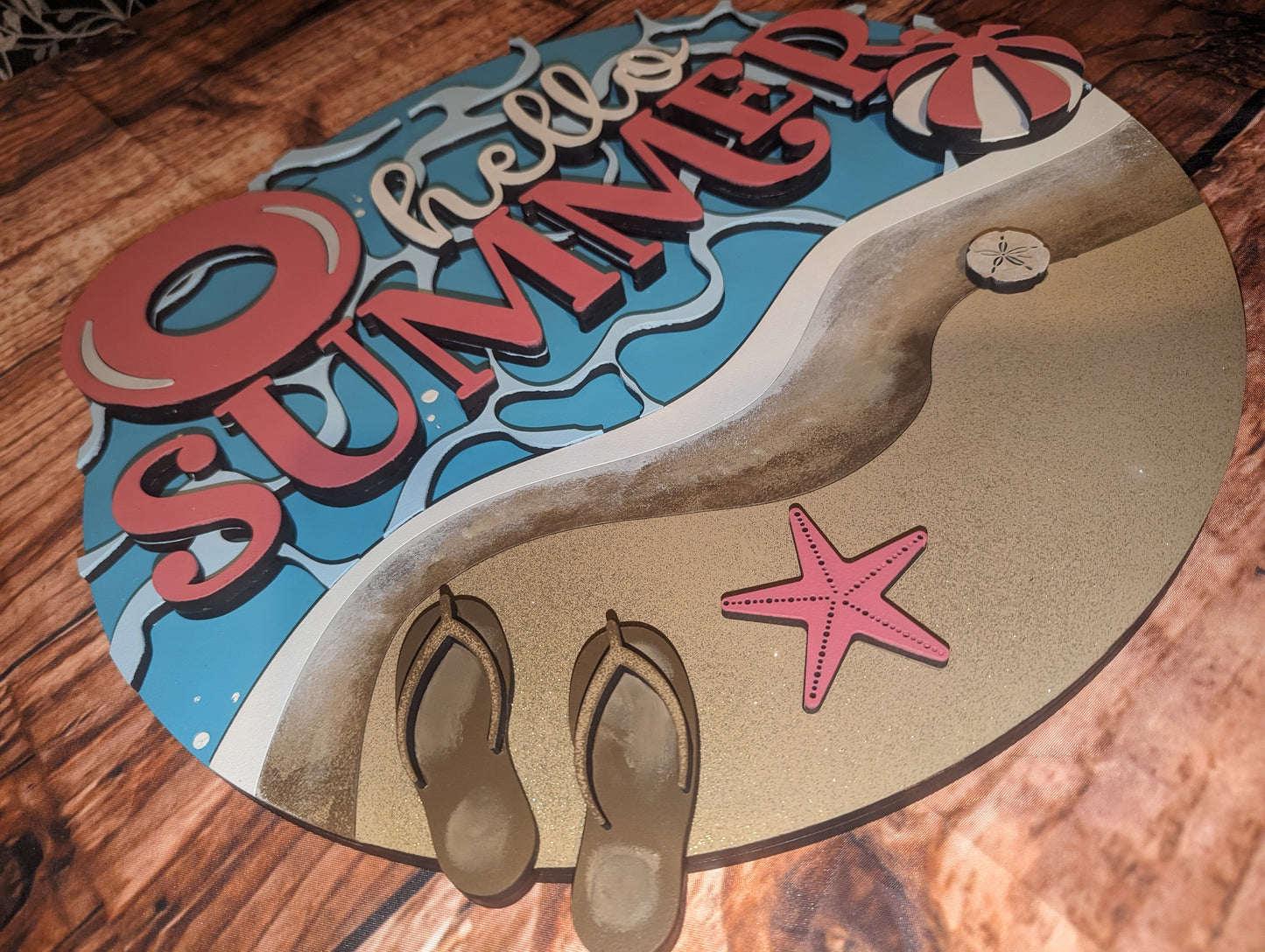 Hello Summer at the Pool or Beachside Door