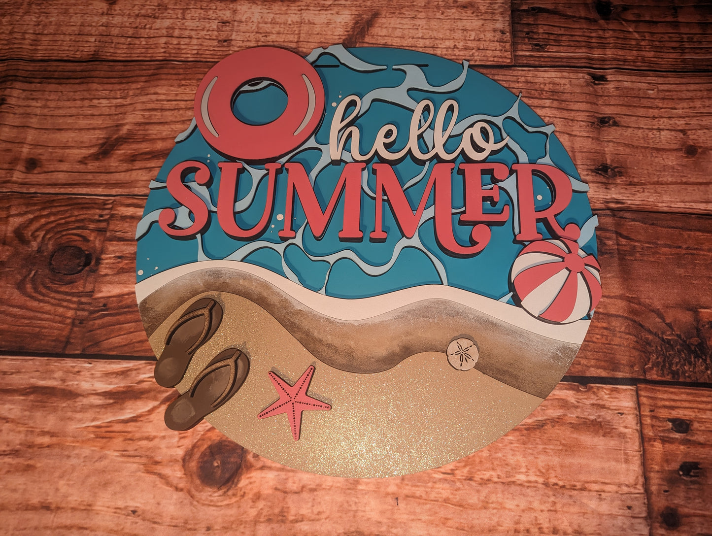 Hello Summer at the Pool or Beachside Door