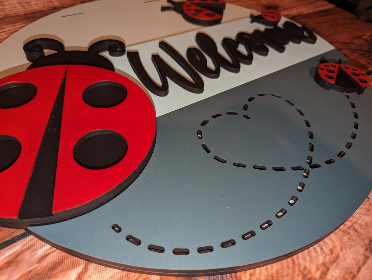 Ladybug Welcome Door Sign
