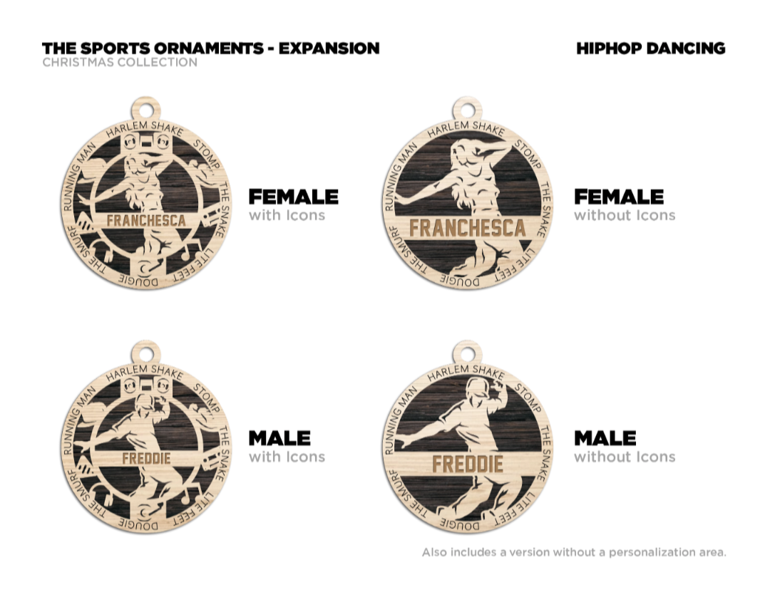 Dance: Ballet, Hip Hop, & Jazz - Sports Ornaments