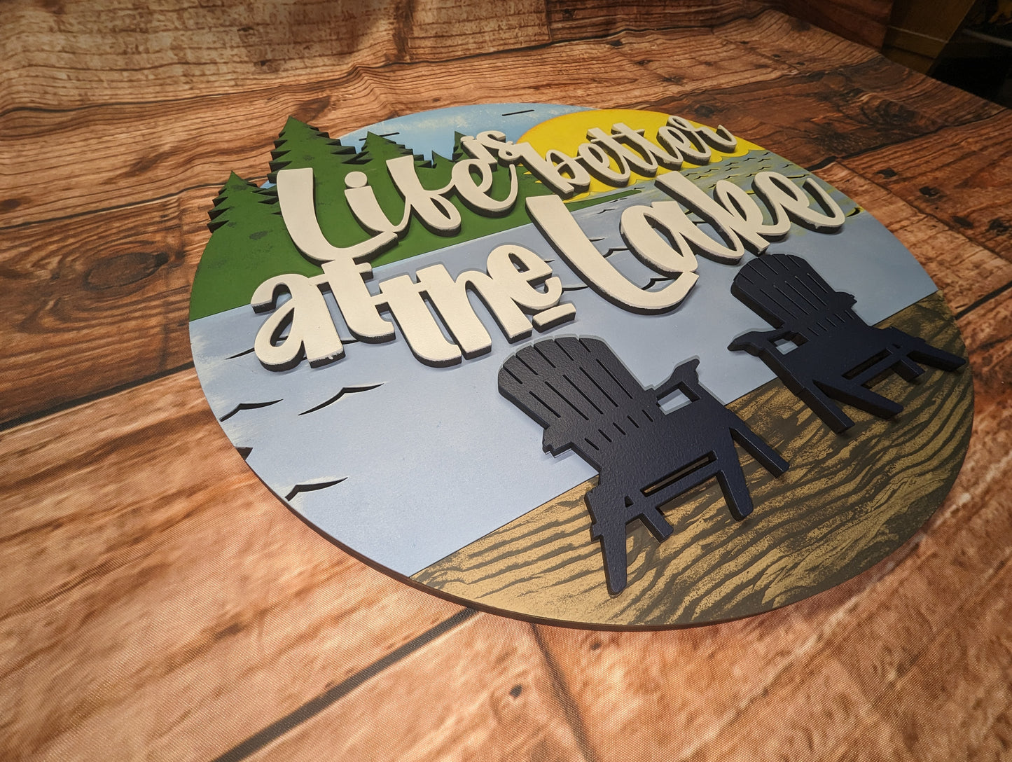 Life is Better at the Lake Door Sign