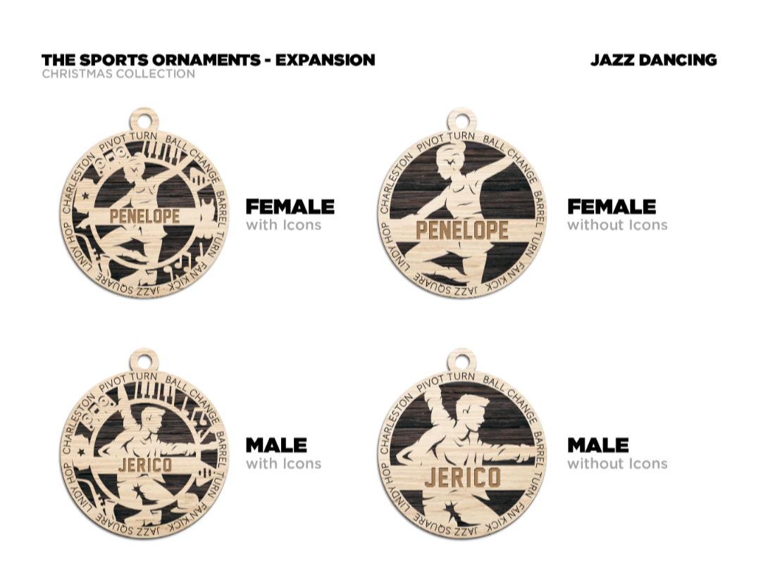 Dance: Ballet, Hip Hop, & Jazz - Sports Ornaments
