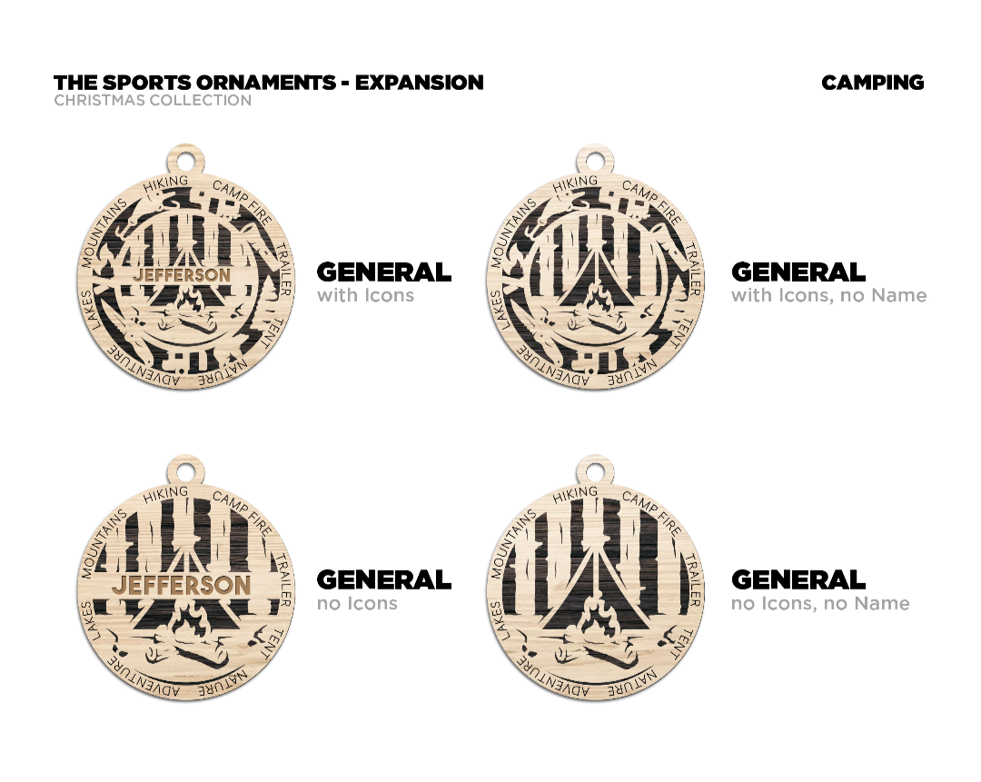 Camping & Hiking - Sports Ornaments