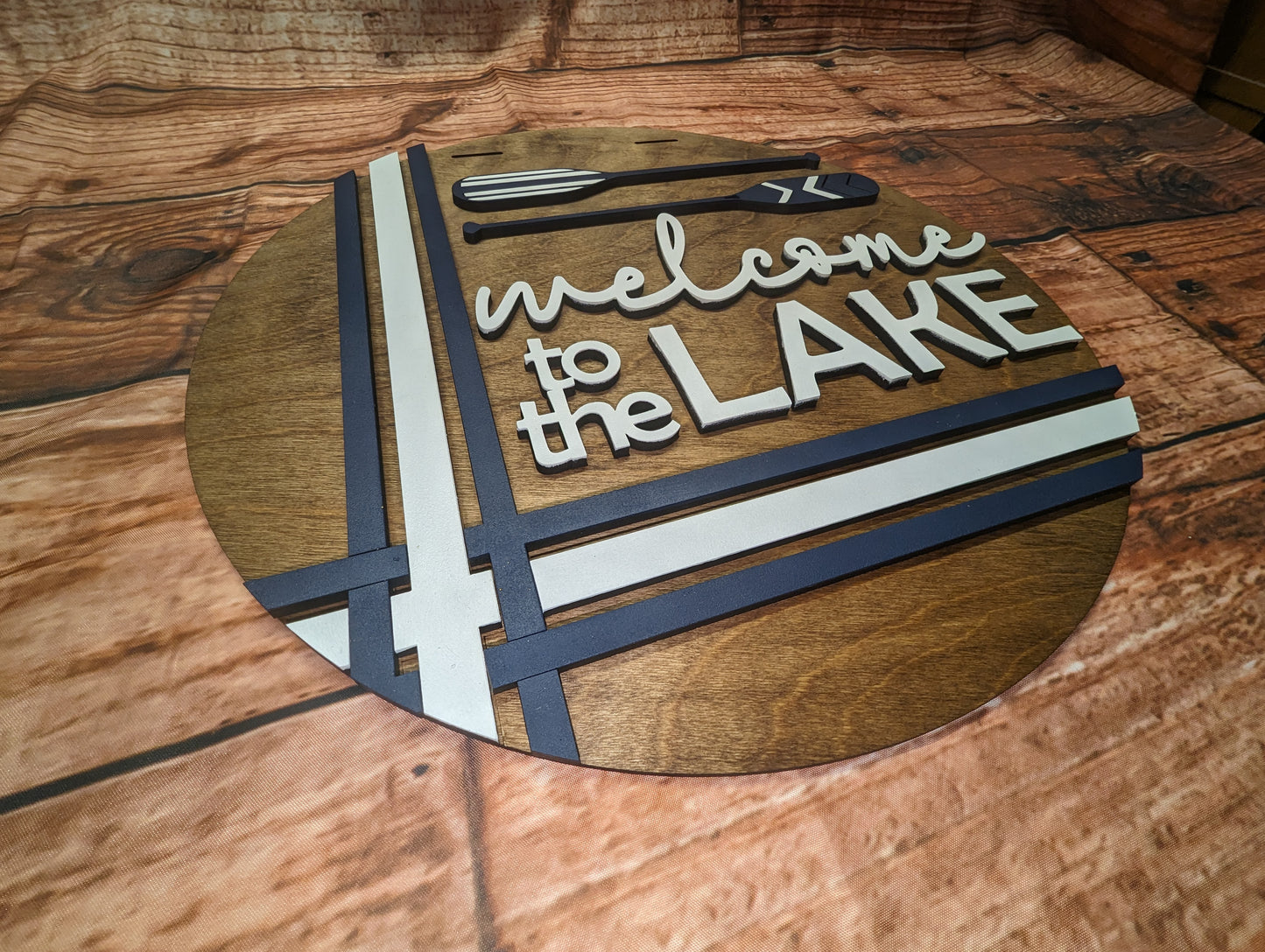 Welcome to the Lake - Oars - Door Sign
