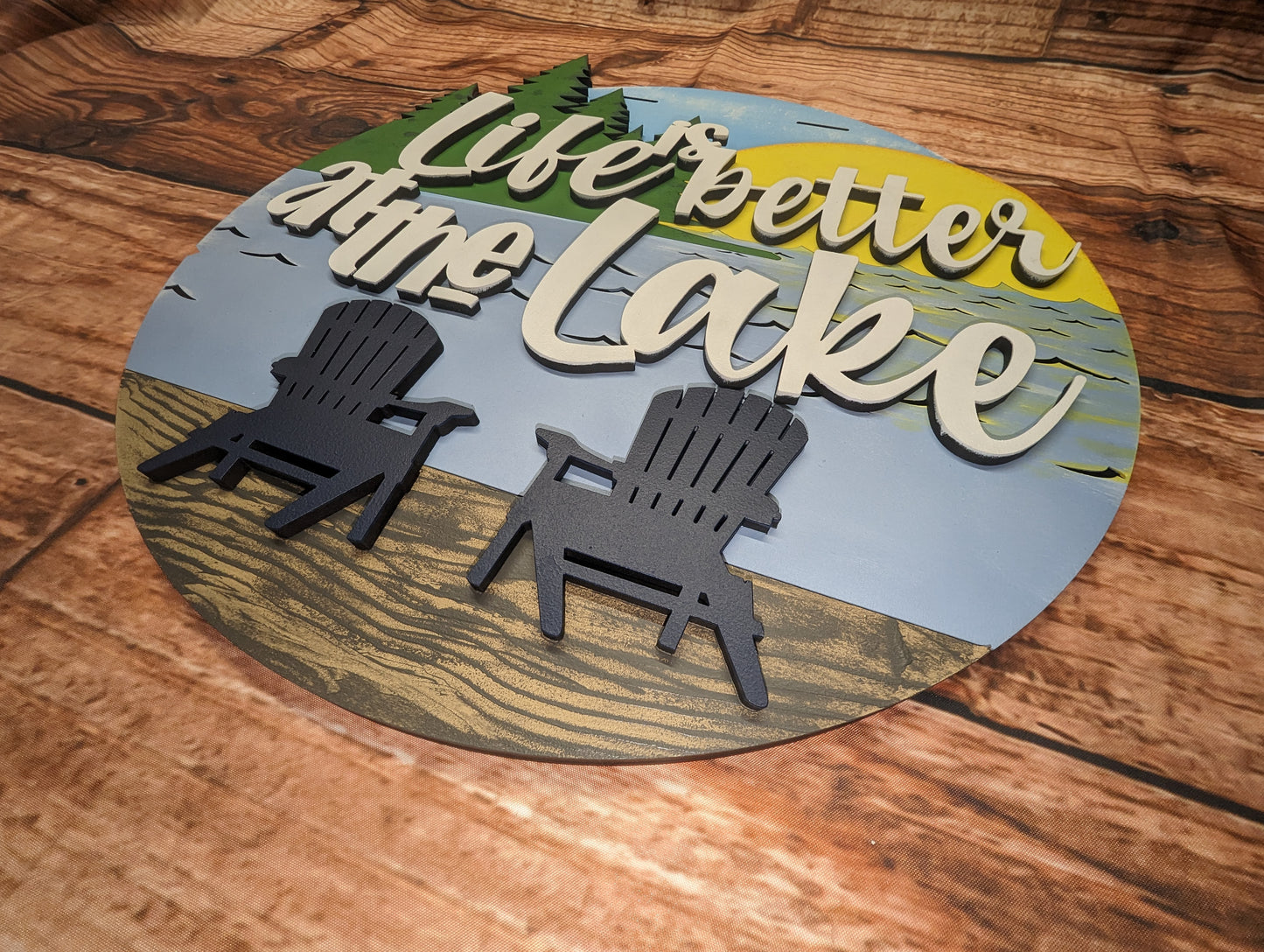 Life is Better at the Lake Door Sign
