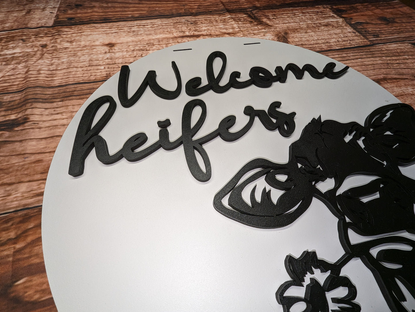Welcome Heifer Door Sign